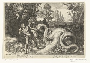 Lohikäärmeen nielaimia Cadmuksen seuralaisia Metamorphoses of Ovid (sarjan nimi) tekijältä Robert de Baudous