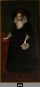 Frances Walsingham, Sir Philip Sidneyn vaimo, n. 1570-1632 (öljy kankaalle) tekijältä Robert the Elder (attr. to) Peake