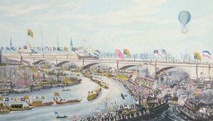Kuningas William IV:n ja kuningatar Adelaiden New London Bridgen avaaminen, 1831
