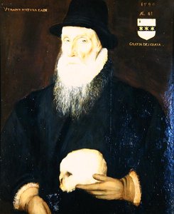 Sir Edward Grimston (1529-1610) vanhana miehenä (öljy kankaalle)