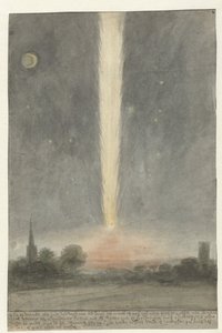 Estrella de la cua sobre Beverwijk, acabat de 1680 tekijältä Rochus van Veen (attributed to)
