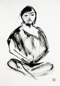 Zen-meditoijan mustepiirros tekijältä RodMacIver