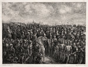 Caesar ja hänen vankinsa, 1878. tekijältä Rodolphe Bresdin