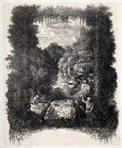 Ensimmäinen etukappale Thierry-Faletansin satuihin ja satuihin, 1868. tekijältä Rodolphe Bresdin