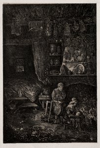 Flanderin sisustus, 1856. tekijältä Rodolphe Bresdin