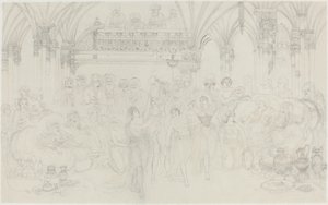 Sisustus: Dancing Girls Entertaining Chieftains tekijältä Rodolphe Bresdin