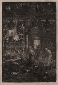 Moldovan sisustus, 1865. tekijältä Rodolphe Bresdin