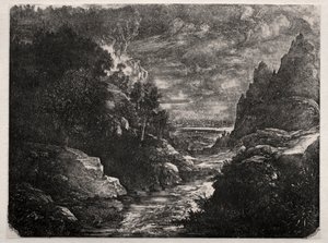 Vuoristovirta, 1871. tekijältä Rodolphe Bresdin
