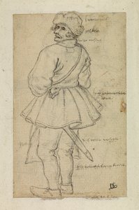 Mies takaa katsottuna (verso) tekijältä Roelandt Jacobsz and Bruegel Pieter the Elder Savery