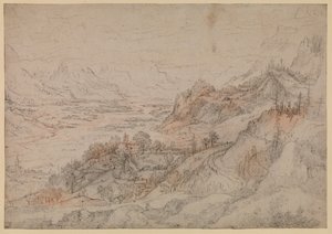 Vuoristomaisema - Inn Valley Tirolissa, 1607