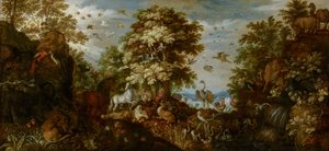 Orpheus hurmaa eläimiä musiikillaan, 1627