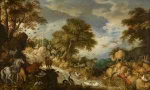 Orpheus ja eläimet (öljy kankaalle)