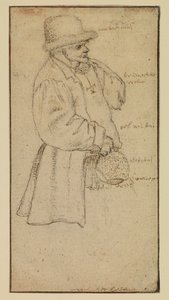 Talonpoika kantamassa purkkia, recto, 1500-luku tekijältä Roelandt Jacobsz. Savery