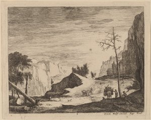 Paisatge muntanyós amb un carro: pl.8finnish tekijältä Roelant Roghman and Melchior Küsel