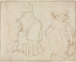 Kaksi Boheemin talonpoikaa puolipitkänä, n. 1605-1610. tekijältä Roelant Savery