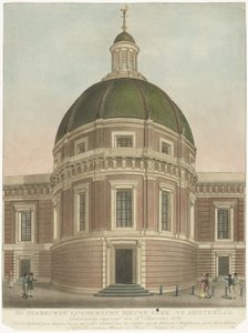 Uusi luterilainen kirkko Amsterdamissa Uudelleenrakennettu Lutersche Nieuwe Kerk Amsterdamissa (otsikko esineessä)
