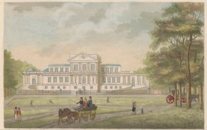 Paviljonki Welgelegen Haarlemissa, noin 1825 Kuninkaallinen Welgeleegen-paviljonki, jonka rakensi den Heere Hope - in den Jaare 1786, lähellä Haarlemia / Le Pavillon Royale Welgeleegen - bati par le Sieur Hope - l