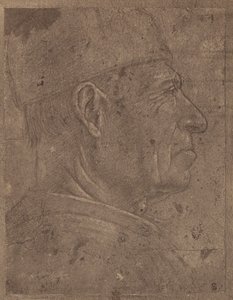 [Agnolo Gaddin piirros miehen päästä sivuprofiilissa] tekijältä Roger Fenton