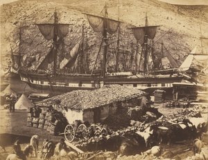 Balaklavan satama, karjalaituri tekijältä Roger Fenton