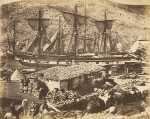 Balaklavan satama, karjalaituri tekijältä Roger Fenton