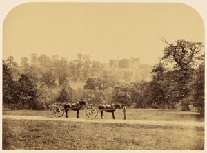 Hardwick Hall puistosta nähtynä tekijältä Roger Fenton