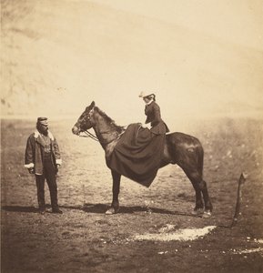 Henry Duberly Esq., 8. husaarijoukkojen palkkamestari ja rouva Duberly. tekijältä Roger Fenton