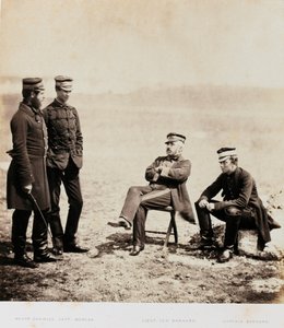 Kenraalimajuri Henry William Barnard ja esikunta 52 valokuvan albumista, jotka liittyvät Krimin sotaan, 1855 tekijältä Roger Fenton