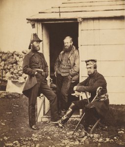 Kenraaliluutnantti Sir G. Brownin esikunnan upseereita tekijältä Roger Fenton