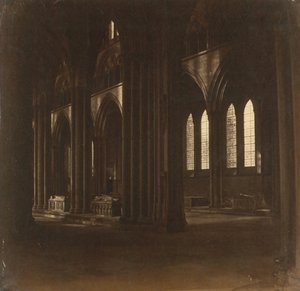 Salisburyn katedraali - Nave, eteläiseltä poikkisäteeltä, 1858. tekijältä Roger Fenton