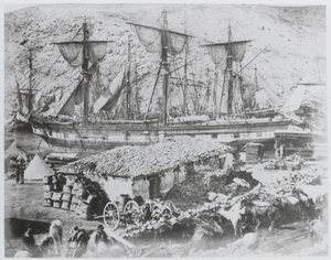 Nautalaituri Balaklavan satamassa tekijältä Roger Fenton