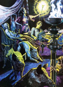 Circe muuttaa merimiehet sioiksi. tekijältä Roger Payne