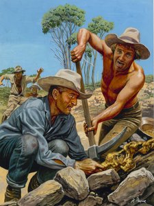 Kullankaivajat (guassi paperille) tekijältä Roger Payne