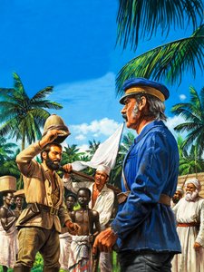 Henry Stanley tervehtii David Livingstonea tekijältä Roger Payne