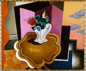 Philippe table (maalaus kankaalle) tekijältä Roger de La Fresnaye