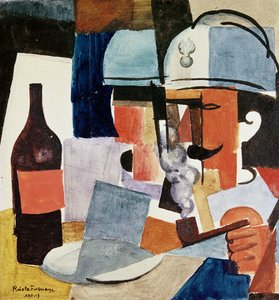 Sotilas putken ja pullon kanssa tekijältä Roger de La Fresnaye
