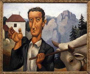 Peura. Roger de La Fresnayen (1885-1925) maalaus, öljy puulle tekijältä Roger de La Fresnaye