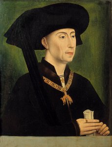 Muotokuva Philippe Hyvästä (1396-1467), Burgundin herttuasta Roger (Rogier) van der Weydenin (1400-1464) maalaus 1400-luvun su. 0,34x0,25 m - Philip Hyvän (1396-1467), Burgundin herttuan muotokuva. Maalausta Roger (Rogier) van der Weydenin (1400-) mukaan