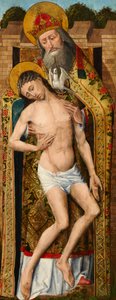Pyhä kolminaisuus, Weston Triptyykin ulkopaneeli, n. 1480 tekijältä Rogier van der Weyden