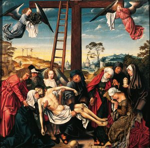 Pieta, Rogier van der Weyden (1399-1464) tekijältä Rogier van der Weyden
