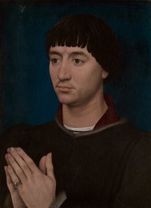 Jean Grosin muotokuva (etusivu); Jean Grosin vaakuna (kääntöpuoli). tekijältä Rogier van der Weyden