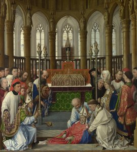 Pyhän Hubertin kaivaminen, 1430-luku tekijältä Rogier van der Weyden