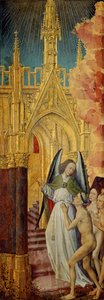 Hyvän johdattaminen taivaaseen, yksityiskohta teoksesta Viimeinen tuomio, n. 1451 (ks. 20546-50 ja 21041). tekijältä Rogier van der Weyden