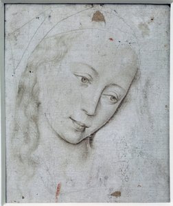 Neitsyt pää. Piirustus Rogier (Roger) Van Der Weyden (1400-1464) Ec. Flam. tekijältä Rogier van der Weyden