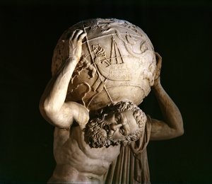 Atlas, kopio kreikkalaisesta hellenistisesta alkuperäisestä (marmorista) (yksityiskohta)