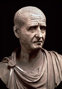 Keisari Deciuksen rintakuva (marmoriveistos, 3. vuosisata) tekijältä Roman