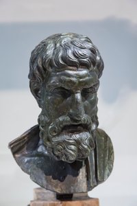 Epikuroksen rintakuva (pronssi) tekijältä Roman