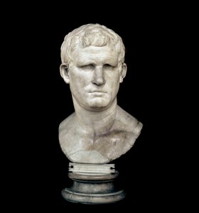 Marcus Vipsanius Agrippan rintakuva (marmoriveistos) tekijältä Roman