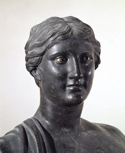 Sapphon rintakuva, pronssinen patsas, Papyruksen villasta, Herculaneum, Campania, Italia, roomalainen sivilisaatio tekijältä Roman