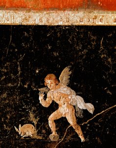 Amor metsästää jänistä (fresko tekijältä Roman