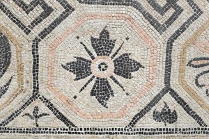 Geometrinen kuvio Via san Rocchinon talosta, 2. vuosisata jKr. (mosaiikki). tekijältä Roman